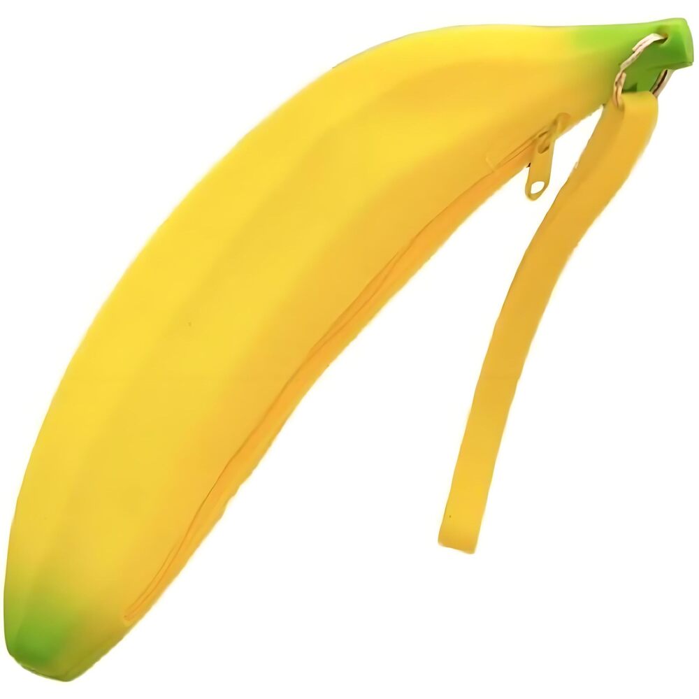 7314 Unexpectedly Cute Banana Shape Silicone Coin Purse – Unique Novelty